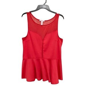 Forever 21 Mesh Peplum Top